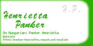 henrietta panker business card